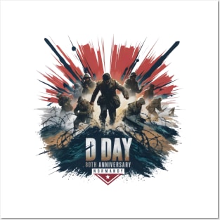 D Day 80th Anniversary Painting Splash Posters and Art